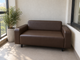 Диван офисный Tobi Sho Арне с подлокотниками 1580х700х740 мм, кожзам Brown/22311 - изображение 3