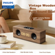 PHILIPS SPA3909 Bluetooth-колонка для комп'ютера, аудіо, домашній настільний ноутбук, дерев'яний годинник-колонка з глибокими басами - зображення 4