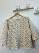 Женский костюм тройка из ажурного макраме блуза юбка макси и майка TELL MKTL5279/4-1410/4 - 48, Бежевий - изображение 3
