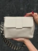 Сумка женская кросс-боди MIROS кожаная флотар через плечо 23×18×13 см бежевый - изображение 5