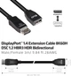 Kabel Club 3D DisplayPort - DisplayPort 1.4 przedłużający 3 m Black (CAC-1023) - obraz 5