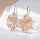 Жіночі сережки квітка ажурна (золото 585п) французька петля Floral Grace GONCHAR & CO. ювелірний сплав - зображення 5
