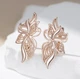 Жіночі сережки метелик ажурний (золото 585п) англійський замок Butterfly Lace GONCHAR & CO. ювелірний сплав - изображение 6