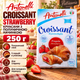 Круассаны Antonelli Croissant Strawberry с клубничной начинкой 250 г 5 шт. по 50 г сладкая выпечка с фруктовым вкусом для завтрака и перекуса - изображение 1