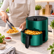 Аэрофритюрница Air Fryer-2294 4 л 1000 Вт с антипригарной чашей зеленая - изображение 4