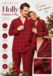 Женская пижама с брюками Aruelle Holly Pajama Long 100% хлопок, теплая фланелевая рубашка на пуговицах с кантом, длинные брюки L - изображение 5