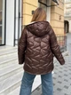 Куртка демісезонна з капюшоном жіноча ELFBERG ELF-5512 54-56 Шоколадна (2000000994871) - зображення 2