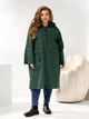 Куртка демисезонная длинная с капюшоном женская ELFBERG UG-1471 56-58 Изумрудная (2000001019146) - изображение 5