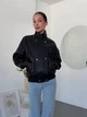 Куртка из искусственной кожи женская ELFBERG IN-8906 46 Черная (2000001013809) - изображение 4