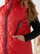 Теплый жилет длинный женский ELFBERG VM-607 52-54 Красный (2000001040133) - изображение 5