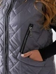 Теплый жилет длинный женский ELFBERG VM-607 48-50 Графитовый (2000001040034) - изображение 7