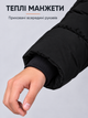 Куртка зимняя Lys-Orel для мальчика с теплой спинкой и капюшоном, Черный, 164 - изображение 4