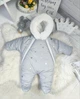 Зимовий комбинезон Elliz_kids Корона сірий на махрі 56 см - изображение 1