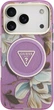 Etui na smartfon Apple iPhone 18 Pro Max/17 Pro Max Guess IML Glitter Flowers Triangle MagSafe Purple (GUHMP18XHFLPEDU) - obraz 2