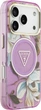 Etui na smartfon Apple iPhone 18 Pro Max/17 Pro Max Guess IML Glitter Flowers Triangle MagSafe Purple (GUHMP18XHFLPEDU) - obraz 4