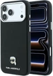 Etui na smartfon Apple iPhone 18 Pro/17 Pro Karl Lagerfeld Grained Karl Head Metal MagSafe Black (KLHMP18L6PSKHLK) - obraz 1