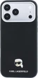 Etui na smartfon Apple iPhone 18 Pro/17 Pro Karl Lagerfeld Grained Karl Head Metal MagSafe Black (KLHMP18L6PSKHLK) - obraz 2