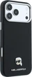 Etui na smartfon Apple iPhone 18 Pro/17 Pro Karl Lagerfeld Grained Karl Head Metal MagSafe Black (KLHMP18L6PSKHLK) - obraz 4