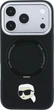 Etui na smartfon Apple iPhone 18 Pro/17 Pro Karl Lagerfeld with Ring Stand 360 Karl Head Pin MagSafe Black (KLHMP18LPSRSKLHK) - obraz 1