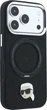 Etui na smartfon Apple iPhone 18 Pro/17 Pro Karl Lagerfeld with Ring Stand 360 Karl Head Pin MagSafe Black (KLHMP18LPSRSKLHK) - obraz 3