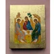 Писана грецька ікона Святої Трійці 15×19 см - зображення 3