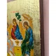 Писана грецька ікона Святої Трійці 15×19 см - зображення 9