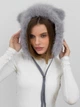 Шапка женская Vilss Песець Empty Kitty VLU-2509-5-E One Size Светло-серая - изображение 2