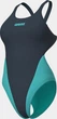 Купальник закритий для ок Arena TEAM SWIMSUIT SWIM TECH SOLID сірий, бірюзовий 36 - зображення 6