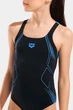 Купальник слитный для девушек Arena GRAPHIC SWIMSUIT SWIM PRO BACK черный, бирюзовый Дит 140 см - изображение 3