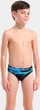 Плавки-слипы для мальчиков Arena PAINT SWIM BRIEFS черный, бирюзовый Дит 128 см - изображение 1