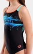 Купальник слитный для девушек Arena PAINT SWIMSUIT SWIM PRO BACK черный Дит 164 см - изображение 3