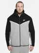 Спортивная кофта флисова утепленная мужская Nike M Nsw Tch Flc Hoodie Fz Wr CU4489-016 2XL Серая с черным (195238921200) - изображение 6