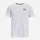 Футболка длинная мужская Under Armour Ua M Logo Emb Heavyweight Ss 1373997-100 M Белая (196040984643) - изображение 4