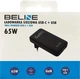 Ładowarka Beline 1x USB-C + 1x USB 65W PD 3.0 + QC 3.0 BLN2CW65 Black (5906849662988) - obraz 5