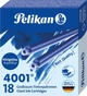 Набір чорнильних картриджів Pelikan 4001 Royal Blue Довгих Синіх 18 шт (300735) (4012700300737) - зображення 1