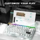 Ігрова Клавіатура ATTACK SHARK R85 HE White Магнітні світчі. Дротова, Кастомний lightbox, 8000Hz/s. RGB Підсвічування, Switch 0.005mm. Rapid Trigger - зображення 3