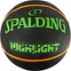 Piłka do koszykówki Spalding Highlight Czarno-zielono-pomarańczowa (689344405407) - obraz 1