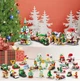 Різдвяний конструктор адвент календар Advent calendar Merry Christmas & New Year 1123 деталы новорічний конструктор для дівчинки хлопчика дорослих Ялинка Санта Клаус сніговик олень потяг пряниковий будиночок 28 моделей - изображение 10