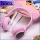 Накладные наушники со светящимися ушками детские Hoco Cat Ear, Модные беспроводные наушники с кошачьими ушками (906504) Pink - изображение 9