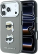Etui do smartfona Apple iPhone 18 Pro/iPhone 17 Pro Karl Lagerfeld Saffiano with Karl & Choupette Heads Pins & Logo Grey (3666339650377) - obraz 1