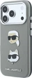 Etui do smartfona Apple iPhone 18 Pro/iPhone 17 Pro Karl Lagerfeld Saffiano with Karl & Choupette Heads Pins & Logo Grey (3666339650377) - obraz 3