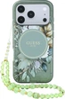 Etui do smartfona Apple iPhone 18 Pro Max/iPhone 17 Pro Max Guess IML Flowers Pearl Strap MagSafe Green (3666339681258) - obraz 1