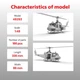 Збірна модель ICM - ударний гелікоптер США UH-1C Huey Gunship - масштаб 1:48 (48293) - зображення 3