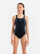 Детский слитный купальник для бассейна для девочки Arena Graphic Swimsuit Swim Pro Back 011184-580 128 см Черный/Бирюзовый (3468337725473) - изображение 1