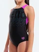 Детский слитный купальник для бассейна для девочки Arena Painterly Swimsuit V Back 011756-590 116 см Черный (3468337914488) - изображение 4