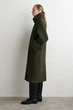 Пальто жіноче COS oversized double-breasted wool long coat 1245359004 S Темний зелений - зображення 3