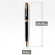 Набор ручек Parker SONNET Black Lacquer GT BP Золотистый 86 032b242 - изображение 10