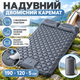 Туристический надувной матрас 190×120×5 см с 2 подушками Двухместный каремат для кемпинга со встроенным ножным насосом - изображение 1