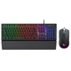 Комплект клавиатура + мышь Rampage Fortuna игровой с ковриком 12800 DPI Black (8680096148873) - изображение 1