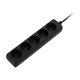 Мережевий подовжувач 2E 5XCEE7/17 1.5м black (2E-U0510M1.5BK) - зображення 3